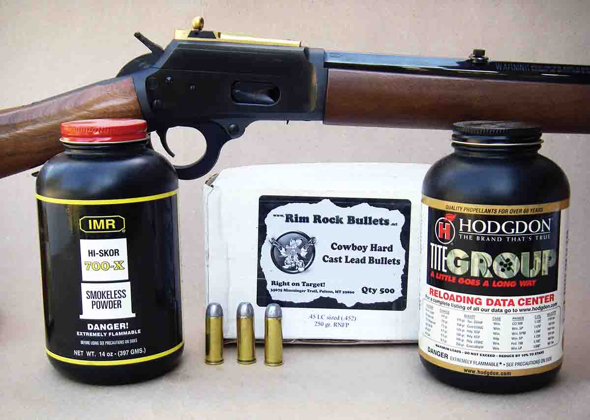 Increasing powder charges in the .45 Colt will help cases expand to provide a gas seal in rifles, effectively preventing blowback around the bolt.